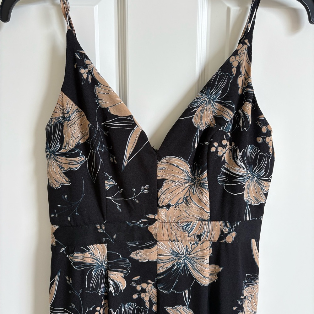 Lulu's Black Floral High Low Maxi Dress | Small - Picture 5 of 9